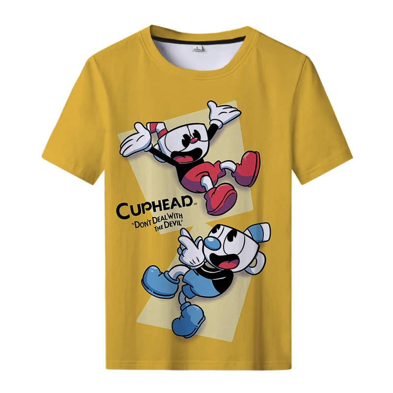 

The Cuphead Show T-shirt Cute 3D Print Sport T-shirt Summer Harajuku Streetwear Hip Hop Cool Boys Tops Kids T-shirts