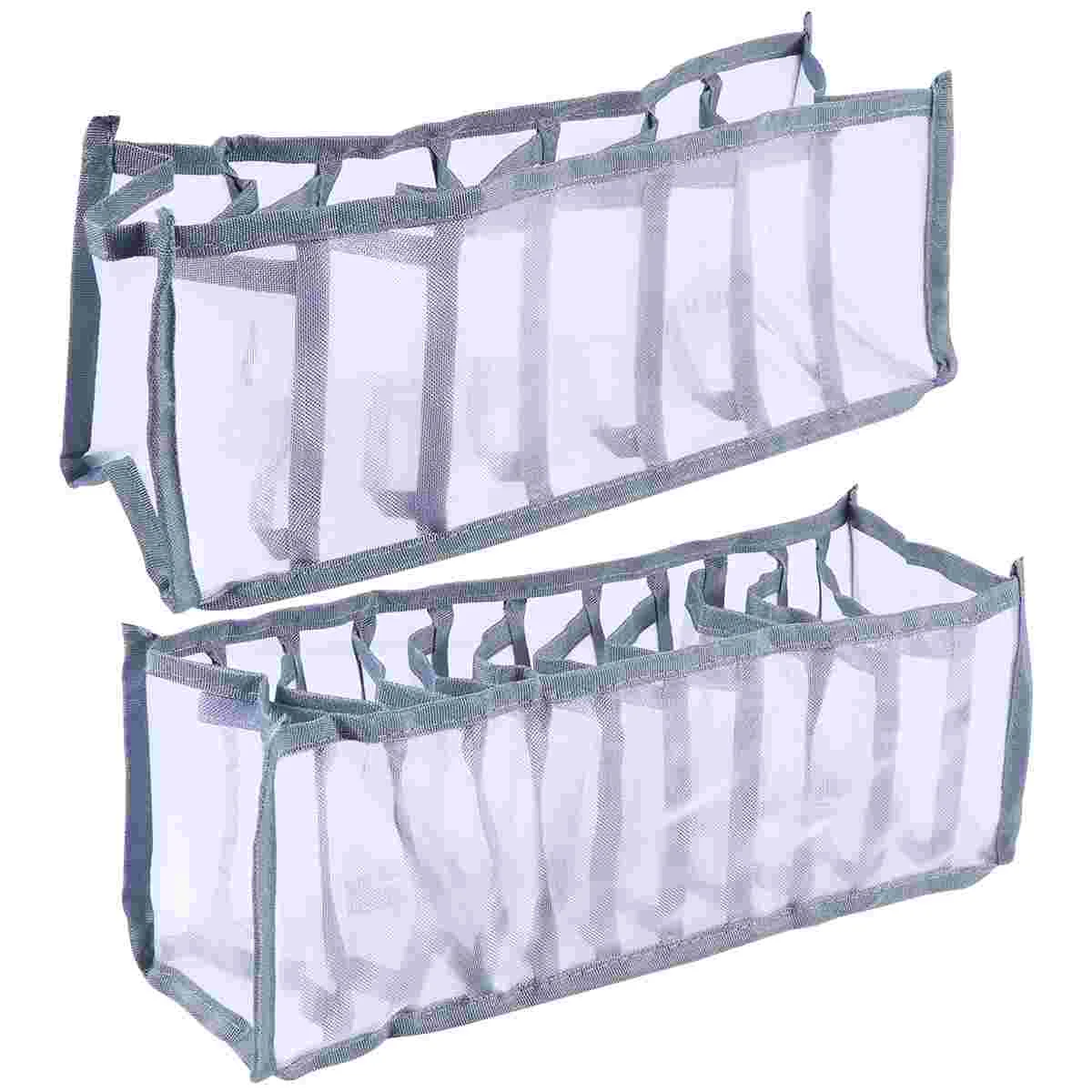 

3PCS Organizer Foldable Cloth Drawer Organizer Fabric Sock Organizers Drawer Divider Bins for Socks Ties ( Grey )