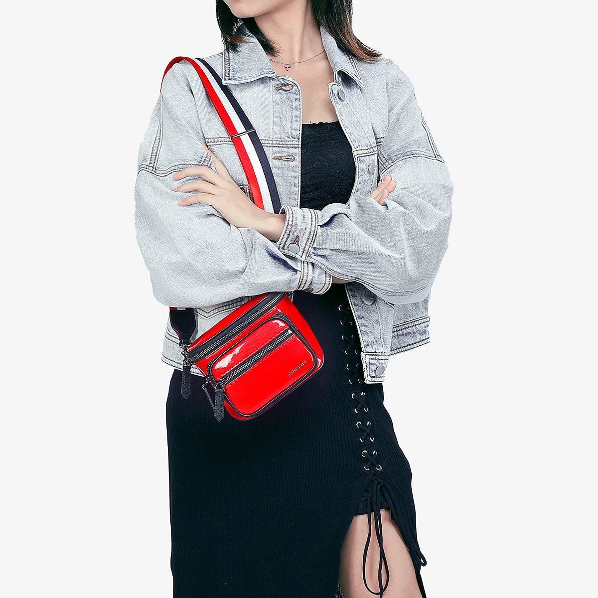 Tigernu Производитель Модная сумка через плечо из натуральной кожи с ремешком