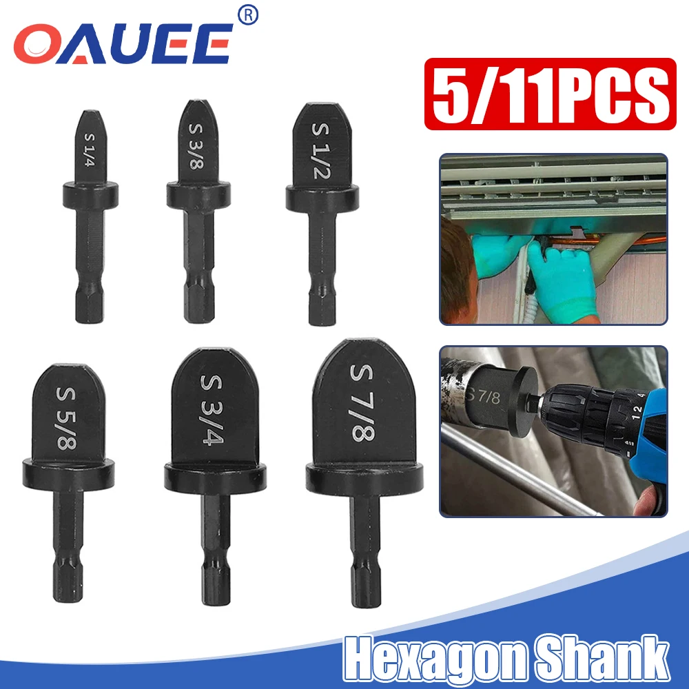

Oauee 5/11PCS Tube Pipe Expander Copper Hex Shank Imperial Pipe Expander Tube Electric Drill Bit Flaring Tool for Air Conditione