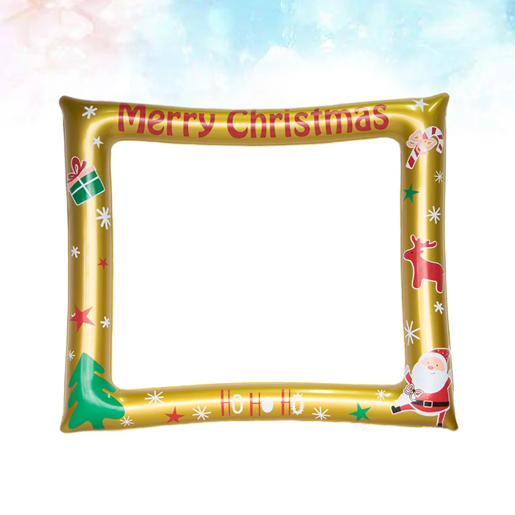 

Frame Photo Christmas Inflatable Merry Picture Balloons Selfie Prop Booth Pvc Floatingborder Props Party Happyframes Home Kids