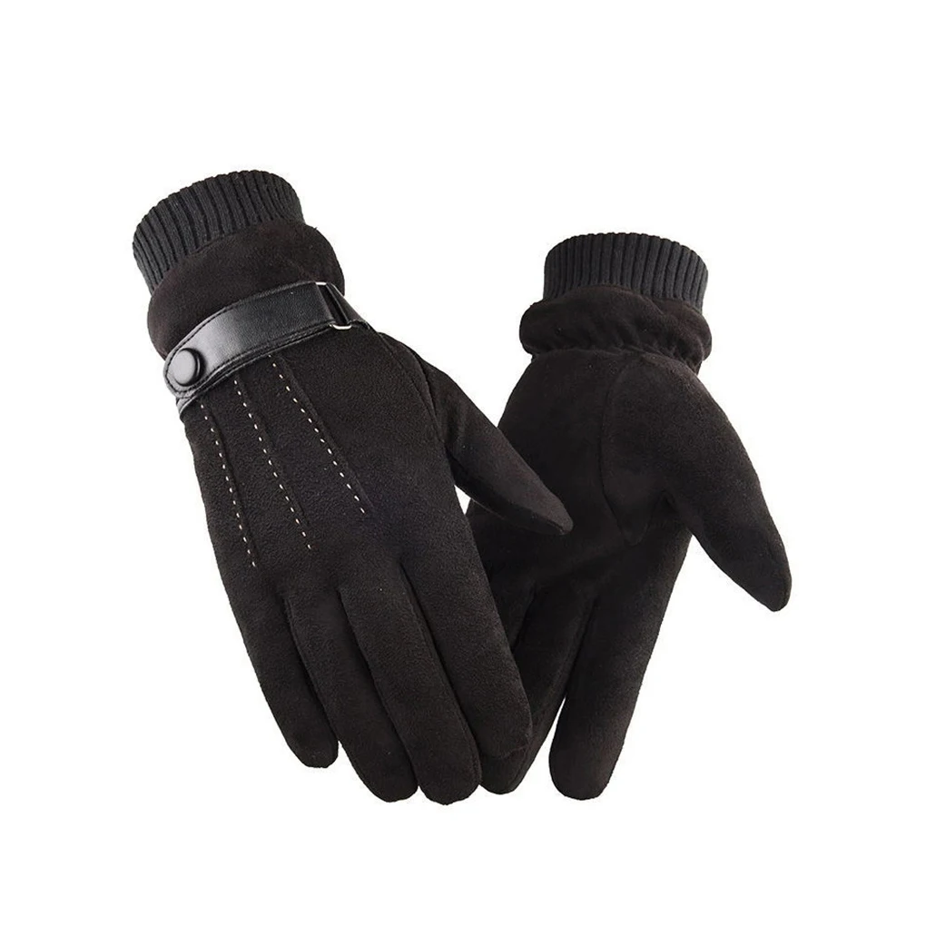 

1 Pair Lints Man Winter Autumn Glove Portable Thermal Nonslip Free Size Warm Keeping Biking Snowboarding Gloves Dark Blue