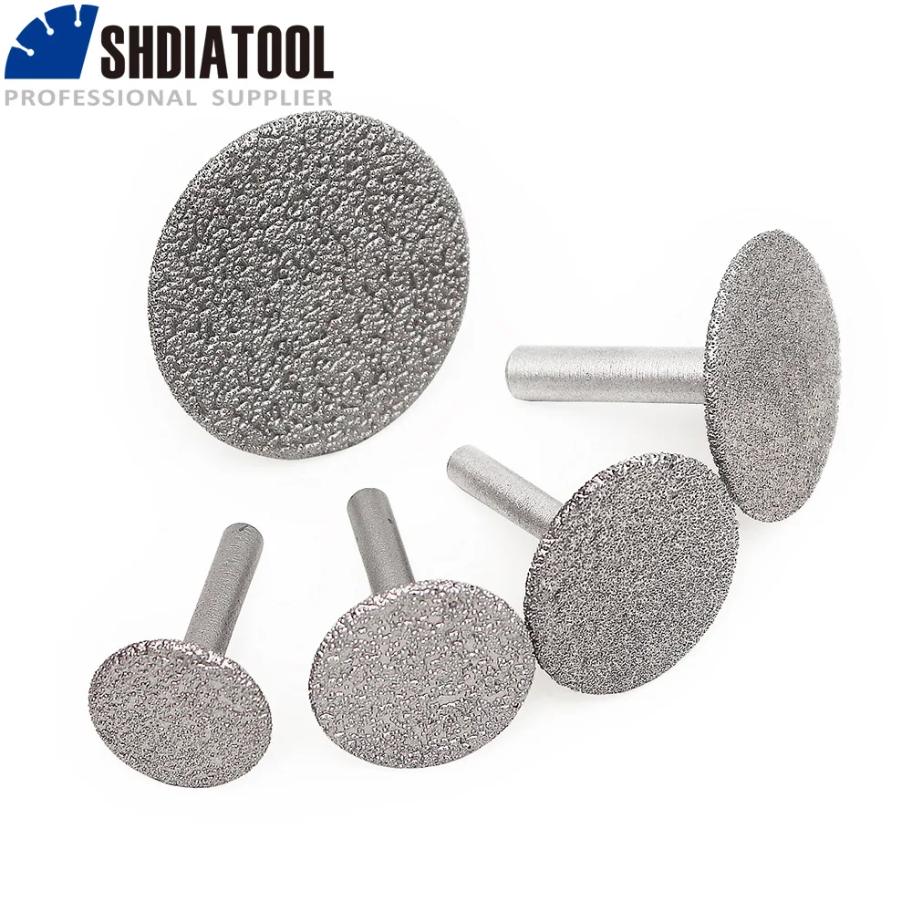 Diatool 5 шт. Dia30mm вакуумной пайки Алмазные диски с 6 мм хвостовиком, мельница, профессиональное качество