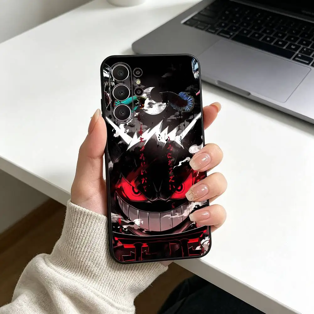 Фото Чехол для телефона Lazy G-Gengars, озорной, но милый, для Samsung S26, S24, S21, S22, Plus S23, S30, Ultra, S20, Fe, черный, из мягкого силикона №5
