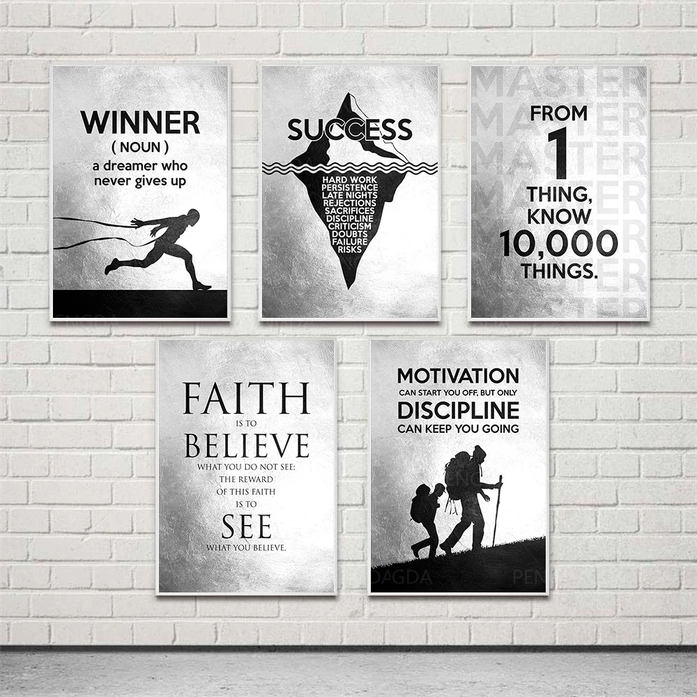 

HD Prints Painting Home Decor Inspirational Word Canvas Poster Modular Pictures Abstract Modern Living Room No Frame Wall Art