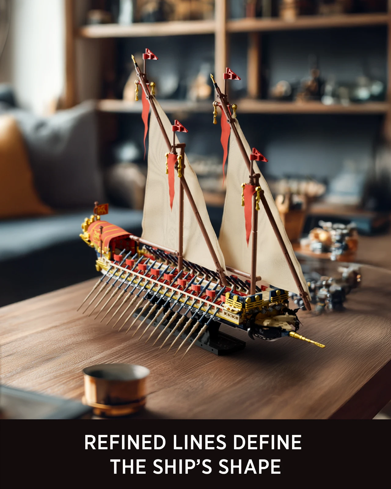 Фото Конструктор Nifeliz Galley Sailing Ship для взрослых: модель флагманского корабля в стиле галеас для демонстрации и коллекционирования NF10338 №3