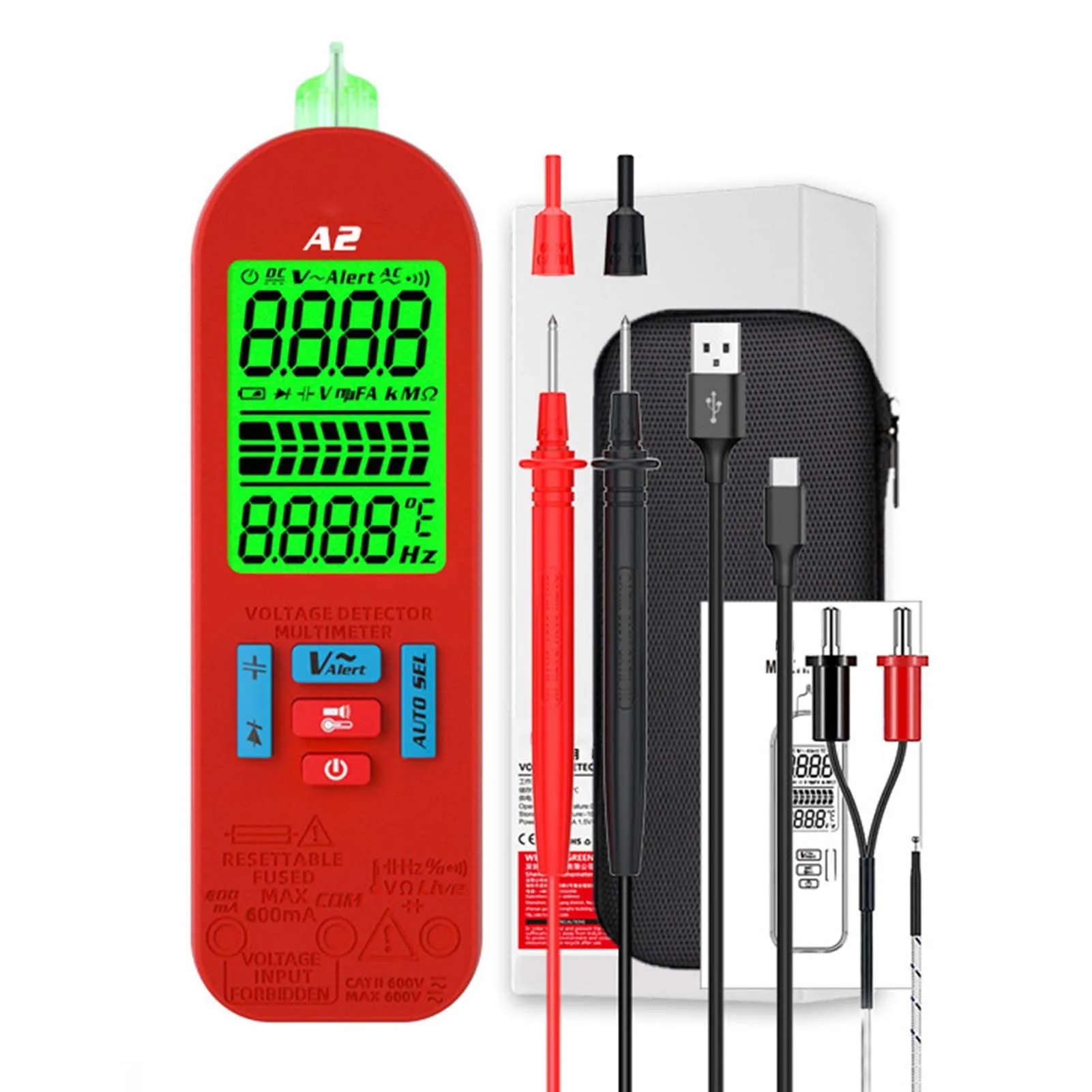 

Multifunctional Smart Digital Multimeter High-precision Anti-Burn Electrical Tester Electrician Fully Automatic 14.6X4.4X2.52cm