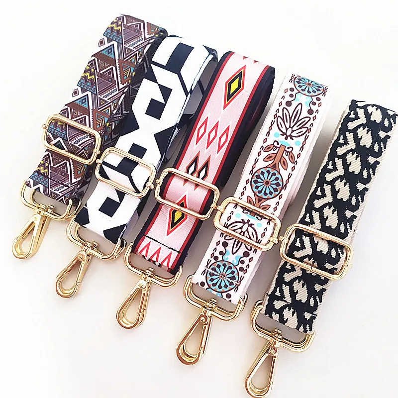 

Ethnic Wide Shoulder Strap Adjustable Messenger Bag Long Strap Luggage Accessories Women's Bag Strap Replacement Bag Straps Diy