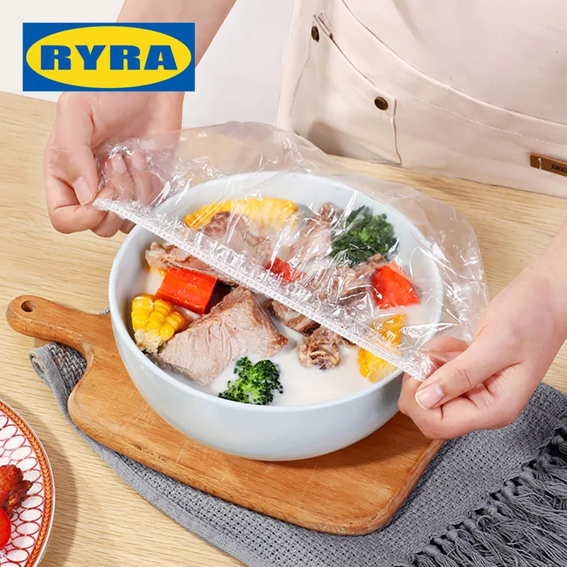 

Одноразовая Пластиковая оберточная пищевая крышка, полезные вещи для кухни, чашек, чашек, крышек для хранения, кухонная сумка для сохранени...