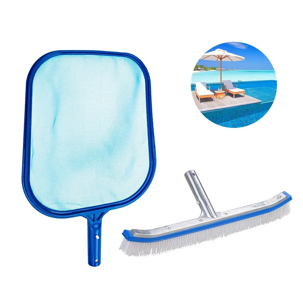 

Cleaning Tool Set Includes 1 PCS Leaf Skimmer Net Leaf Rake with Fine Mesh Net Bag Catcher