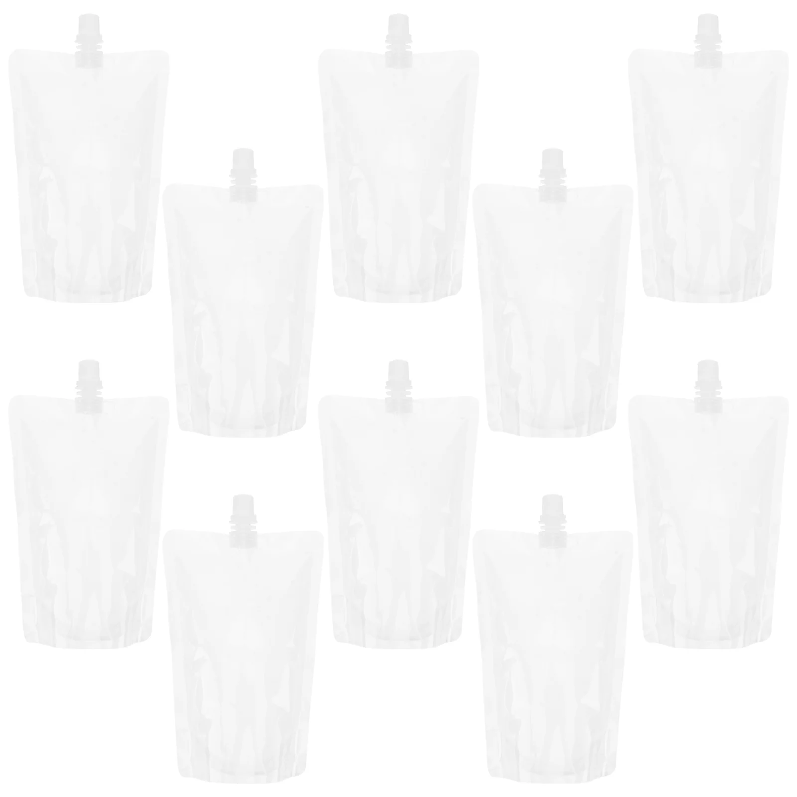 

50pcs 380ml Pouches with Nozzle Clear Flask Smoothie Container Leek Proof Beverage Flasks