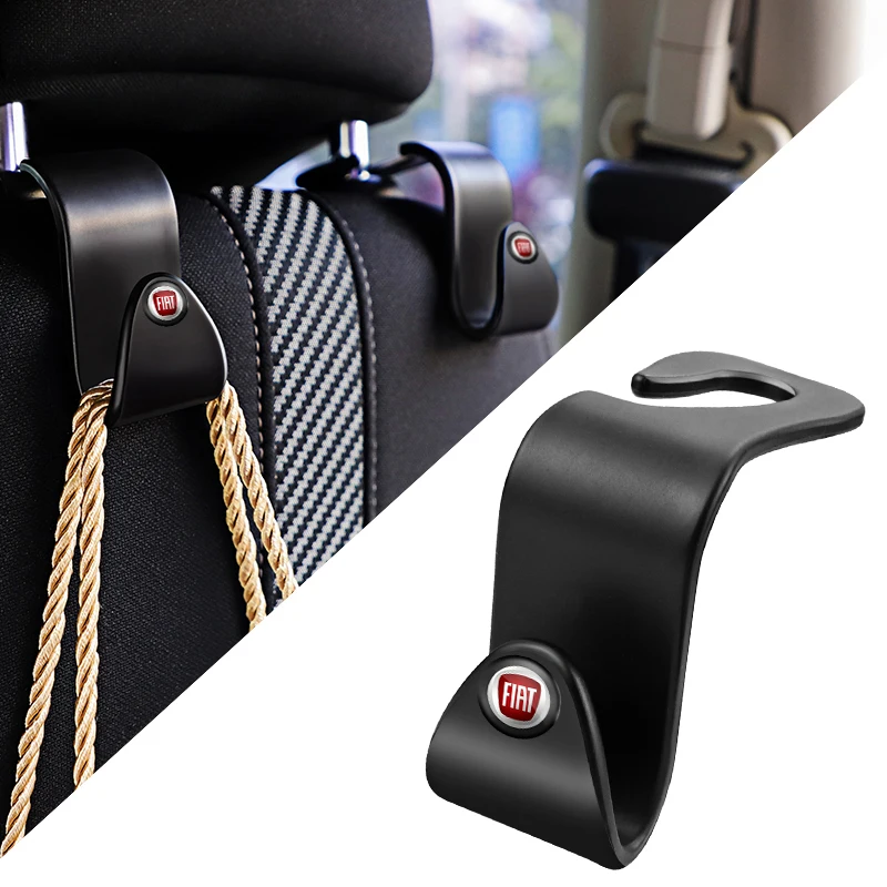 2Pcs ABS Car Seat Back Hooks Multi Function Hanging Bag Hook For FIAT 500 Grande Punto UNO Tipo Stilo Astra Bravo Strada Panda |