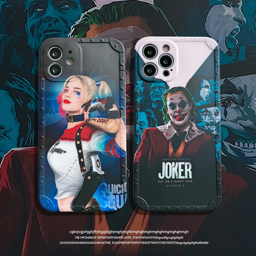 Парные Чехлы Harley Quinn The Joker для iPhone 13 12 11 Pro Max XR XS MAX 8X7 SE2 мягкий чехол отражающий IMD