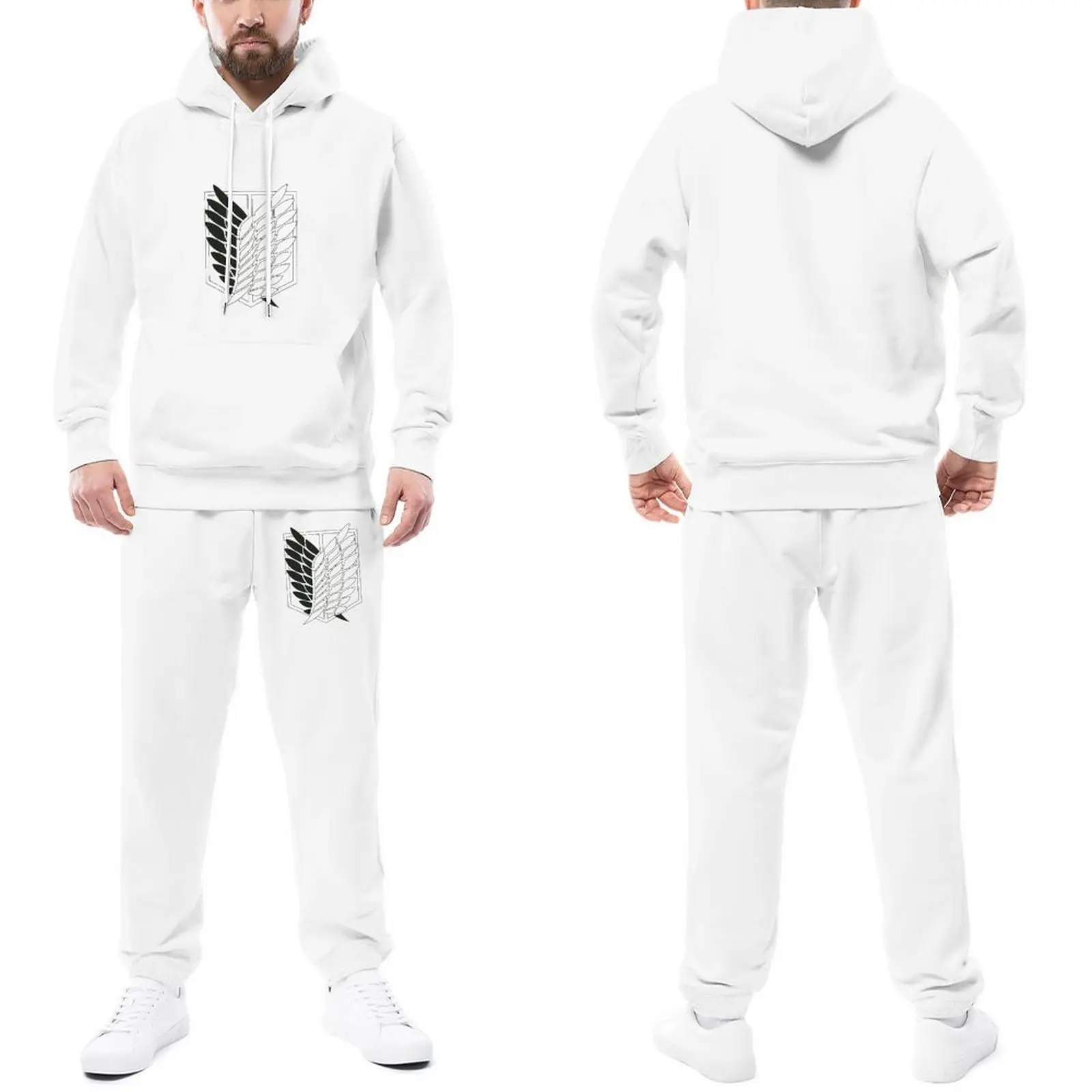 

Trapstar Tracksuits Wings Of Freedom Logo Casual Jogging Suit Attack On Titan Hoodie Set Winter Stylish Sweatsuits Large Size