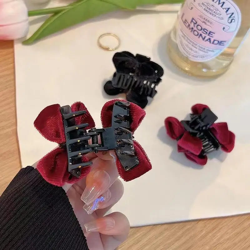 Бархатный галстук-бабочка заколка для волос в стиле принцессы милый