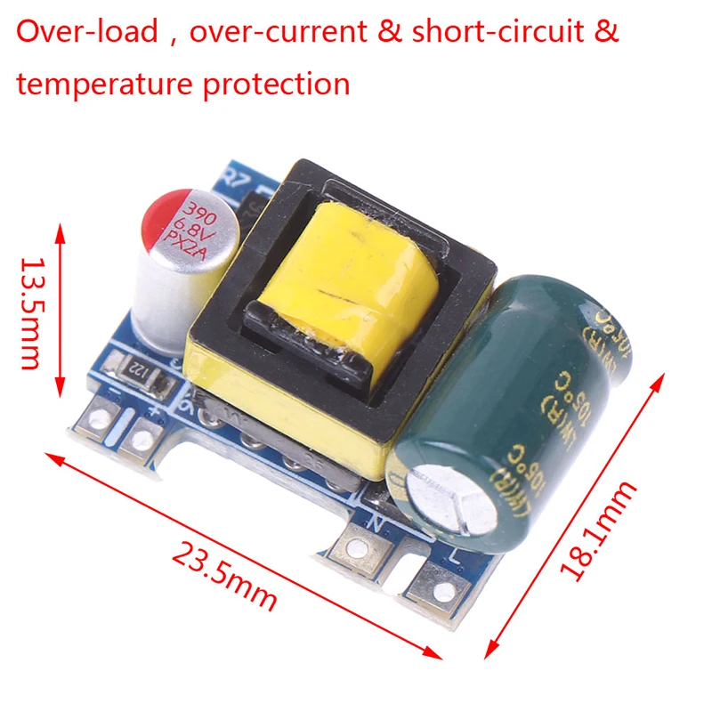 

1pcs Mini AC-DC 110V 120V 220V 230V To 5V 12V Converter Board Module Power Supply 5V 700mA (3.5W)