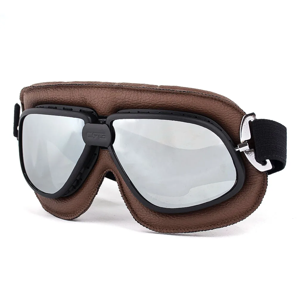 

Vintage Motocross Goggles Pilot Cruiser flying Goggles leather Motorcycle Glasses For Cycling Eyewear glasses