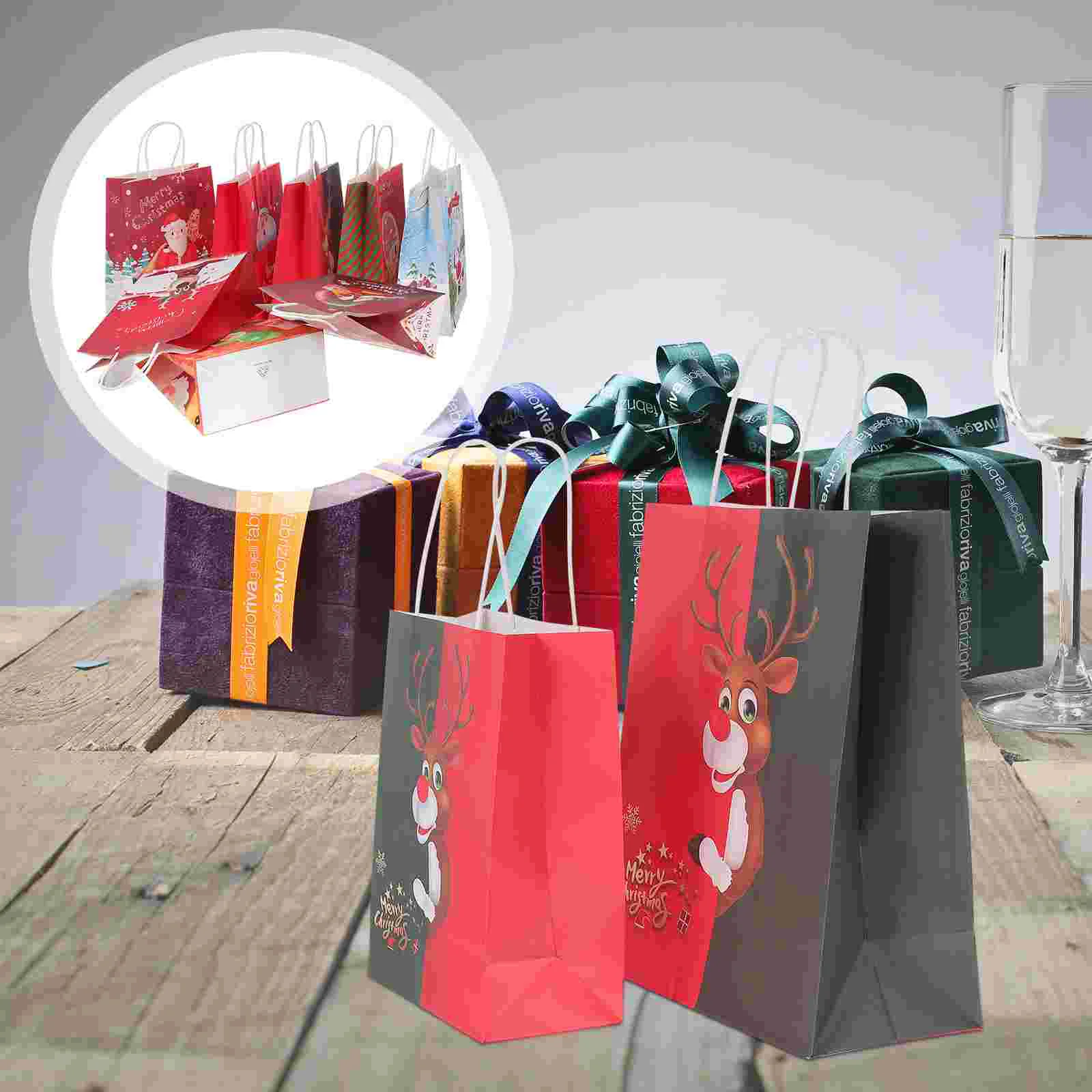 

Bagspaper Gift Christmas Kraft Shopping Treat Pouch Pouches Packaging Holiday Festival Souvenir Snack Chocolate Present Packing