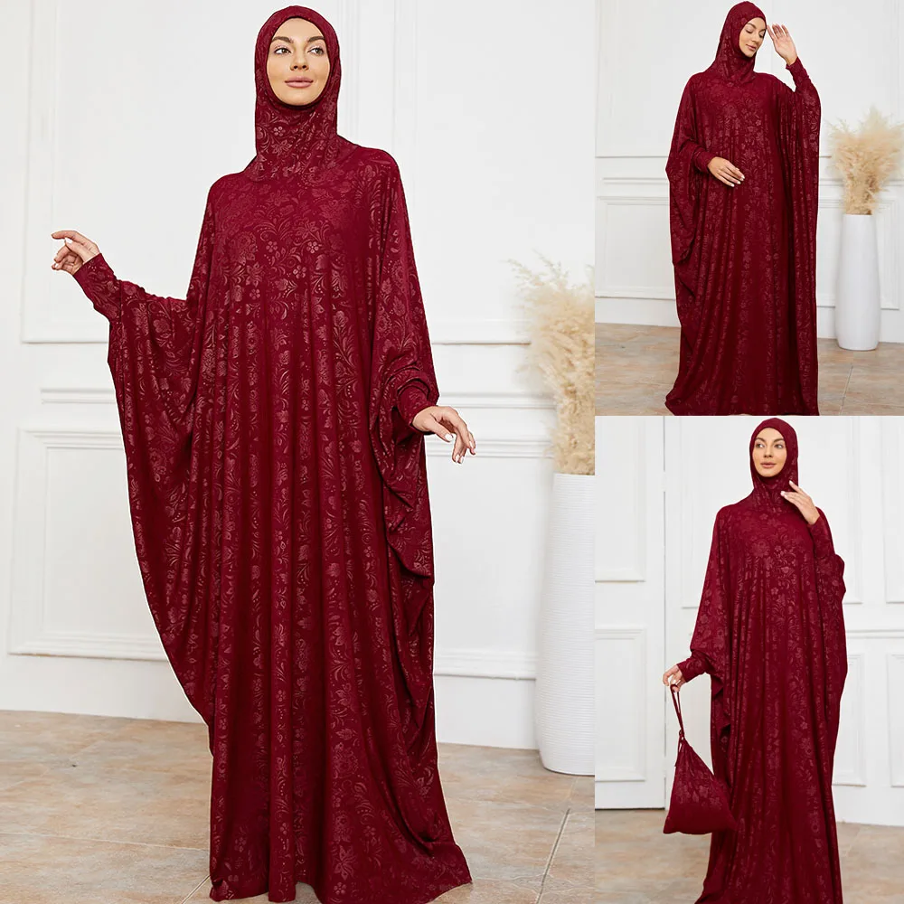 

Абайя с капюшоном, мусульманская женская молитвенная одежда, хиджаб, платье, Арабская одежда, верхняя одежда, кафтан, химар, цзилбаб, Исламск...