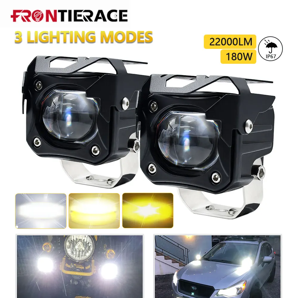 

180W High Power Led Motorcycle Headlight Working16000LM Spot Light Dirt Tractor 6000k White Super Bright for ATV Truck SUV UTV