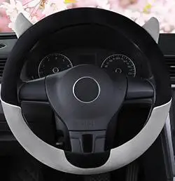 

Горячий новый плюшевый чехол на руль автомобиля, милый мультяшный универсальный комплект аксессуаров для интерьера, женские автомобильные чехлы, Стайлинг автомобиля
