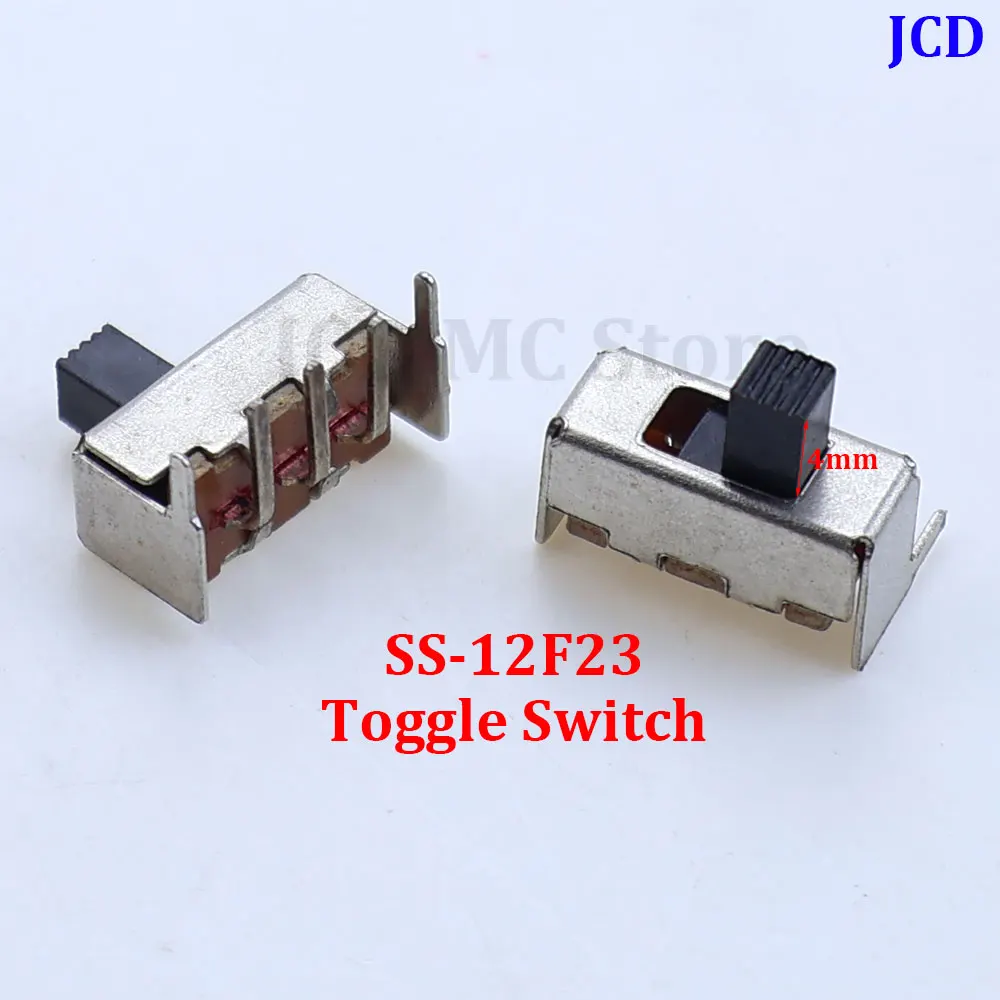 Фото 10-50 шт. SS-12F23 SS12F23VG4 0.5A 50V Тумблерный переключатель 3PIN 1P2T с изогнутой ручкой под углом 90 градусов, высота ручки 4 мм №1