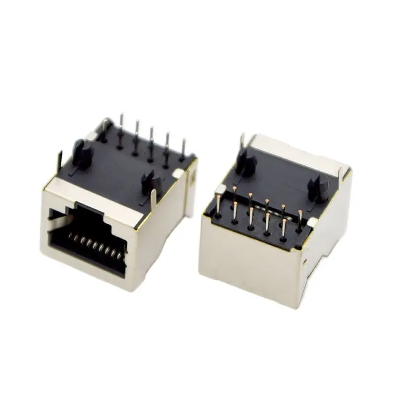 10 шт. новый сетевой разъем RJ48 10P10C с защитным гнездом 10-жильный медный корпус гнездовой разъем Печатная плата специального назначения Бесплатная доставка