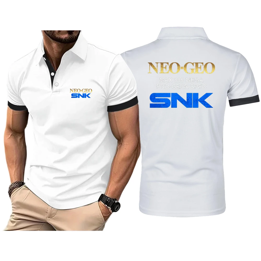 Фото Мужская легкая футболка-поло 2026 Neo Geo Pro Gear Spec с графическим логотипом, однотонная, дышащая, летняя №4