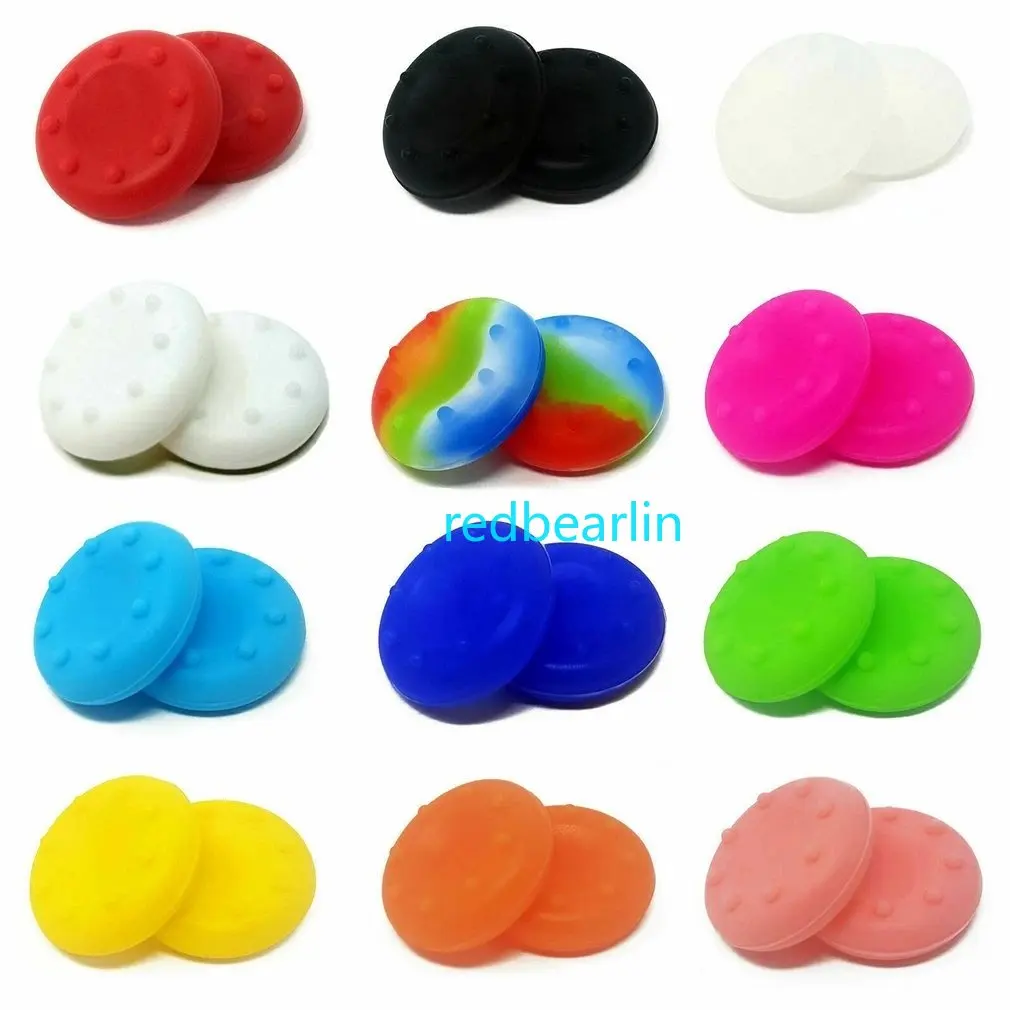 

500pcs(max) Rubber Silicone Cap Thumbstick Thumb Stick Analog Cover Case Skin Joystick Grip For PS4 PS3 PS2 Ps5 XBOX One 360