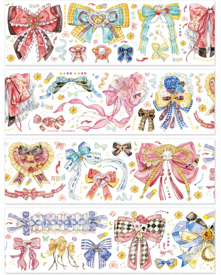 

5 метров/10 метров милый бант Радуга Блестящая лента для домашних животных сказочные декоративные наклейки