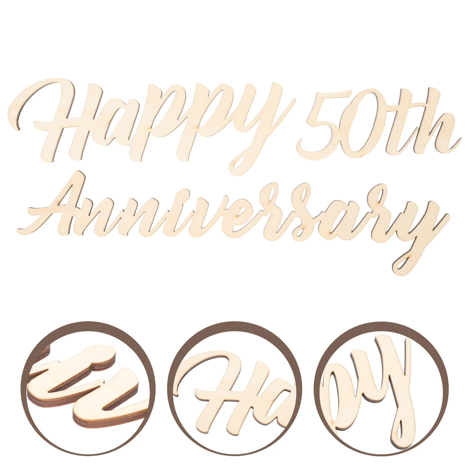 

1 Set Letter Ornaments Anniversary Party Adorns Wood Alphabet Decors for Anniversary Decoration Photo