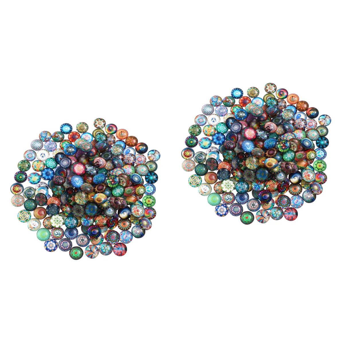 

Flat Glassbeads Gemstone Making Mandala Round Jewelry Crystal Dome Crafts Domes Kaleidoscope Loosemosaicgems Tilesswirlgeocache