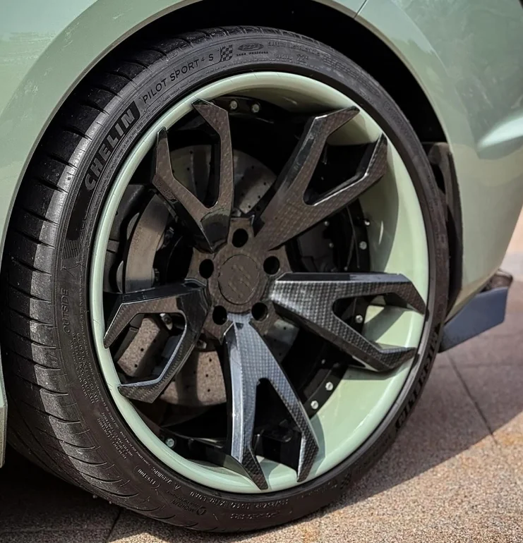 Фото Кованые двухсоставные диски Bku из карбона для Corvette C8911, 19-20 дюймов, 5x120, легкосплавные, облегченные автомобильные диски №1