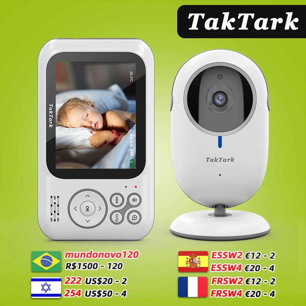 

Беспроводная видеоняня TakTark с 3-кратным увеличением, 3,2 дюйма