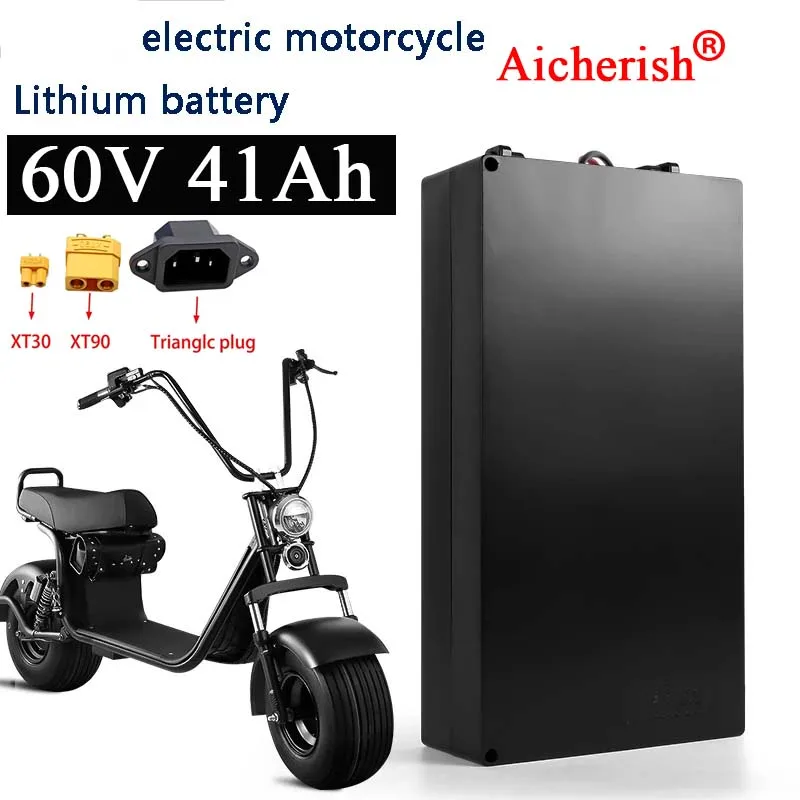 

Aicherish литиевая батарея для электромобиля 18650 60 в 41 Ач, Электрический скутер для двухколесного складного 67,2 в