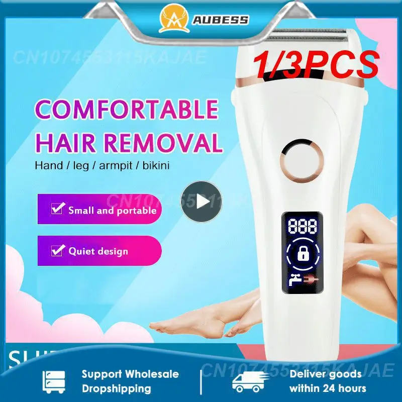 

1/3PCS Rechargeable Women Painless Electric Epilator Beard Hair Removal Women's Shaving Machines Portable Female Hair Trimmer