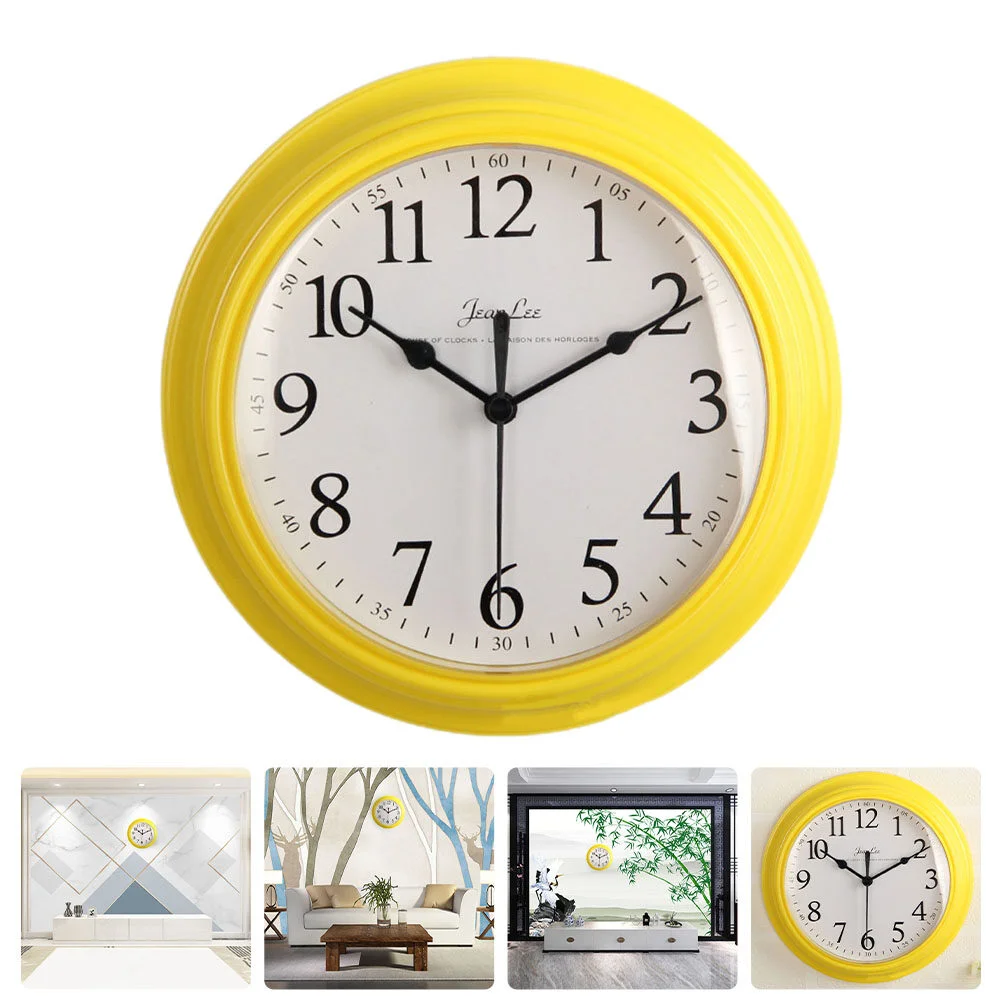 

Wall Mounted Round Clock Simple Style Hanging Clock Living Room Wall Decor
