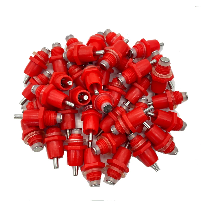 

100 Pcs Spring Type Chicken Waterer Nipples Drinker, Poultry Drinking Water Fountain Mouth Water, Bird Quail Chick Drinker