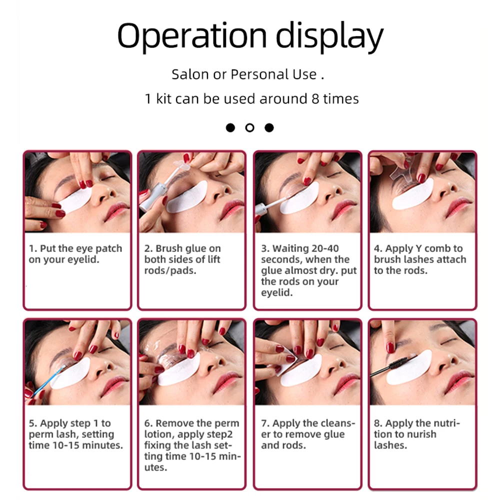 Модернизированный набор пакетов для быстрой подтяжки ресниц 5 в 1 полупостоянный