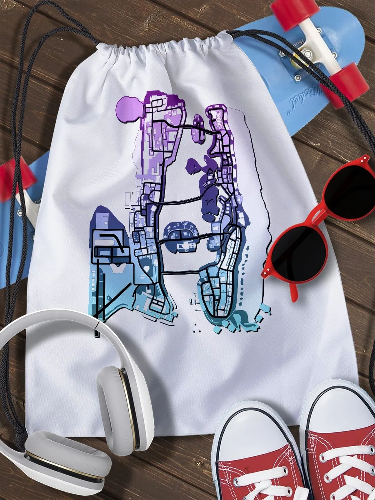 Мешок для обуви школы и тренировок GTA (Vice city san anders gta V ГТА Grand Theft Auto police лос сантос) -