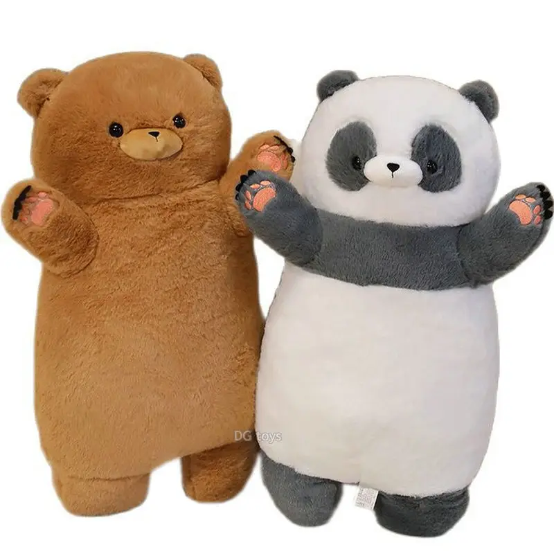 

60 см прямоугольная длинная Мягкая Милая Медвежонок Панда медведь плюшевая игрушка подушка мягкие руки вверх животные обнимающие подушки для детей