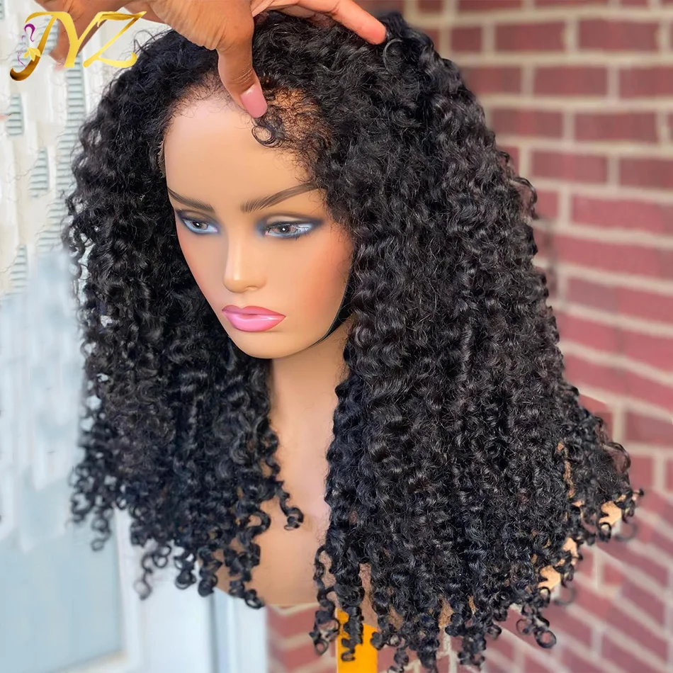 

13x4 Curly Baby Hair Edges Wig 30 Inch Deep Wave Curly Lace Front Human Hair Wigs Transparent HD Lace Frontal Closure Wig 200%