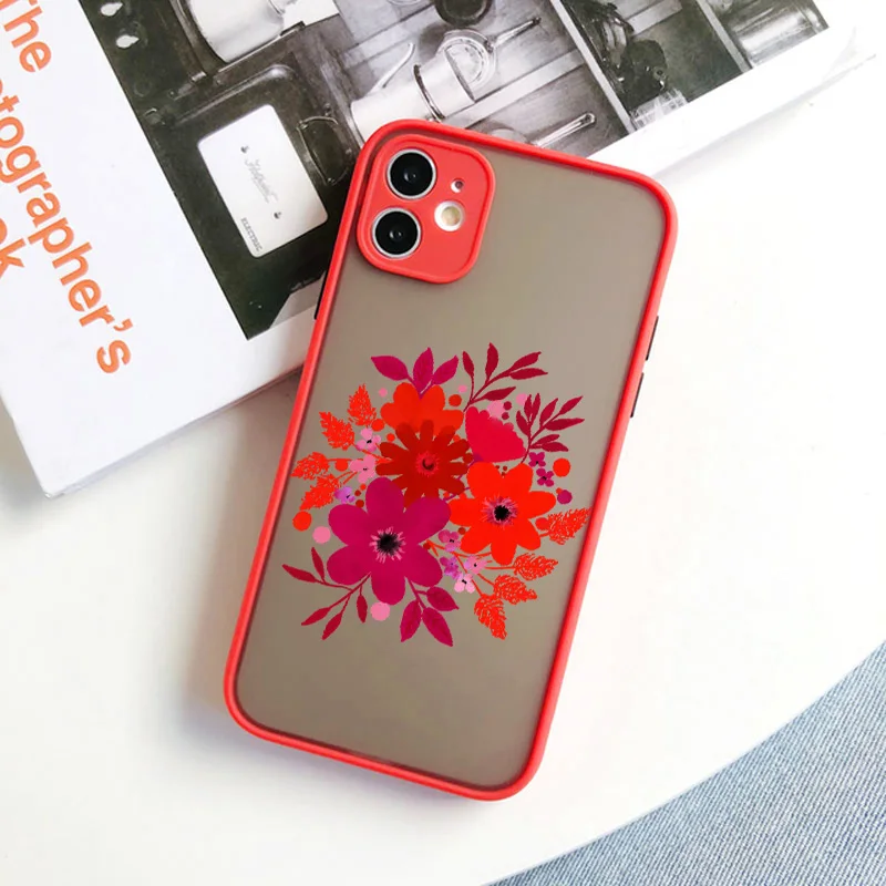 Чехол для телефона векторный с цветами iphone X XR XS Max 11 12 13 mini Pro 7 8 plus SE 2020 жесткие