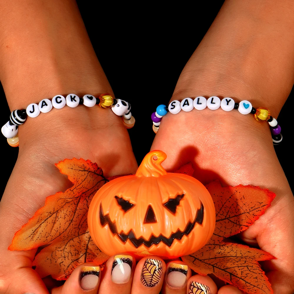 1 Шт. Браслет-подвеска В Богемном Стиле С Черепом И Полосатыми Бусинами Рисовые