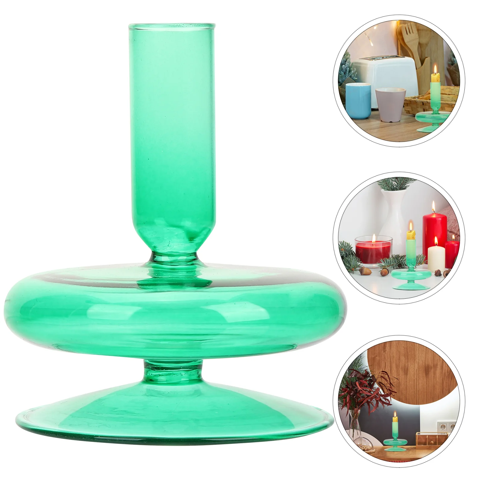 

Glass Pillar Holder St. Patrick Taper Long Holder St. Patrick Party Decoration