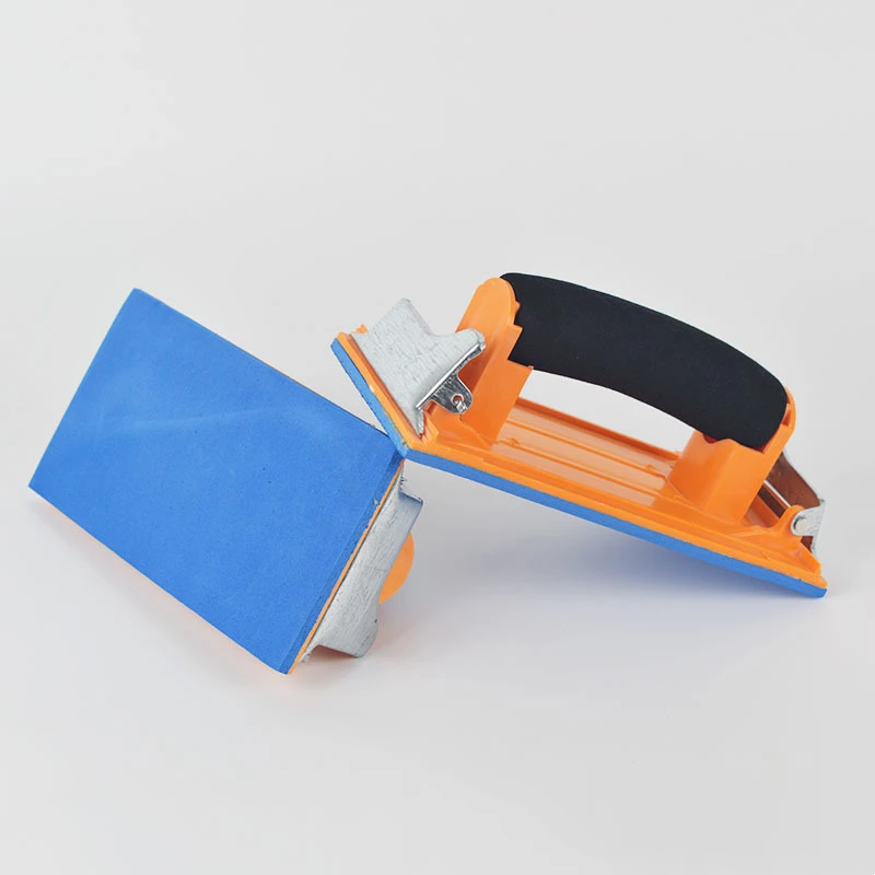 

Sandpaper Holder Plastic Sponge Material Polishing Grinding Tool Ergonomic Handle Design Woodworking Accessories