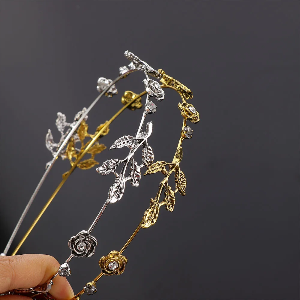 Мерцающая Тиара для девочки с полностью хрустальными стразами цветами листьями