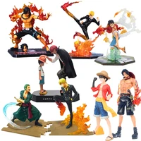 anime one piece figure zoro luffy sanji action figure action figure three roof sauron statue decoration boxed toy collection