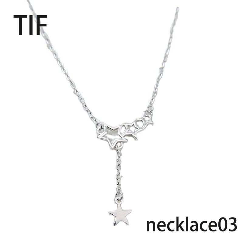 

Tif Heart Enamel Key Necklace 925 Sterling Silver Love Pendant Various Styles Sweater Chain Women's Holiday Gift Jewelry