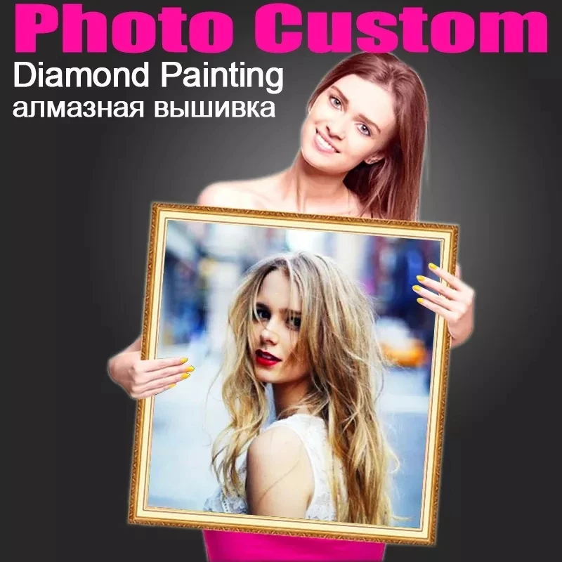 Алмазная живопись на заказ фото 5D полная круглая квадратная мозаика алмазная